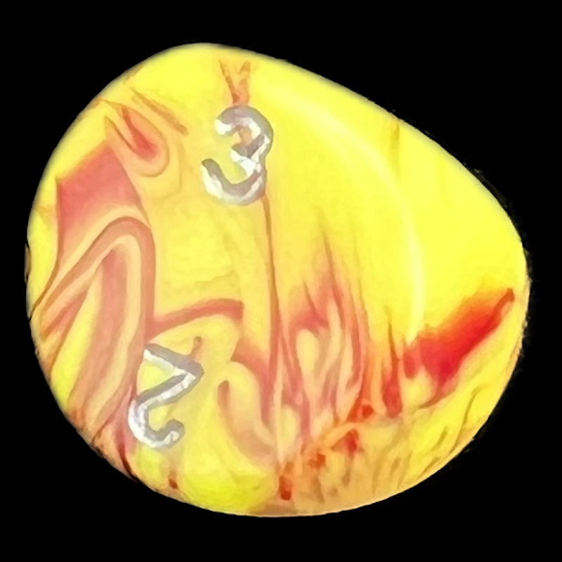D&G Toxic Ooze Yellow & Red D3 Dice