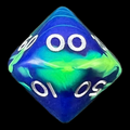 D&G Toxic Slime Green & Blue Percentile Dice