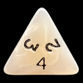 D&G Pearl White & Black D4 Dice
