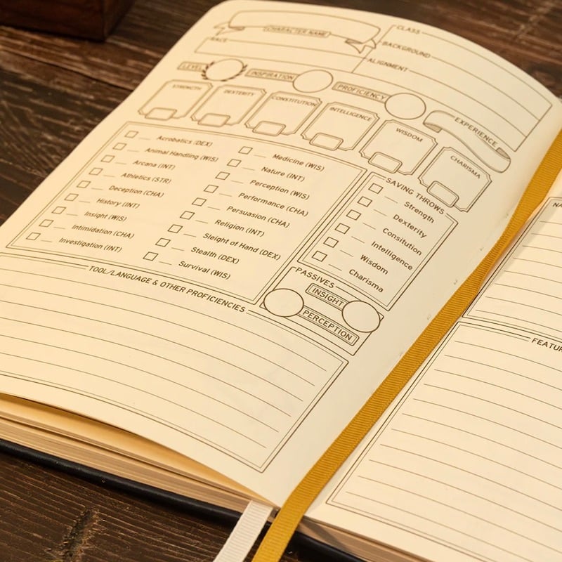 D&D 5th Edition Player Character Journal - Blue