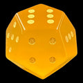 DodecaDice Cats Eye Orange & Gold Double D6 12 Sided Spot D6 Dice