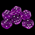 DodecaDice Double D6 Bright Gem Amethyst 12 Sided 6 x D6 Dice Set
