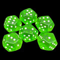 DodecaDice Double D6 Bright Gem Emerald 12 Sided 6 x D6 Dice Set