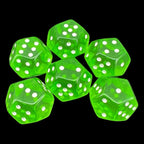 DodecaDice Double D6 Bright Gem Emerald 12 Sided 6 x D6 Dice Set