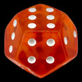 DodecaDice Double D6 Bright Gem Fire Opal 12 Sided Spot D6 Dice