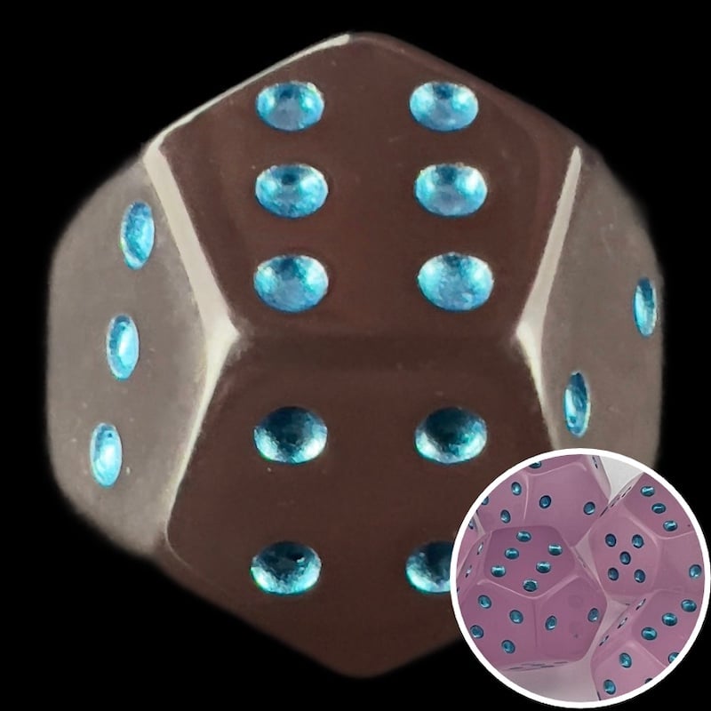 DodecaDice Double D6 Heat Colour Changing Heroine 12 Sided Spot 6 x D6 Dice Set