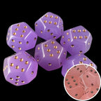 DodecaDice Double D6 Heat Colour Changing Relief 12 Sided Spot 6 x D6 Dice Set