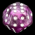DodecaDice Double D6 Duel Purple & Steel 12 Sided Spot D6 Dice