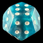 DodecaDice Double D6 Duel Steel & Teal 12 Sided 6 x D6 Dice Set