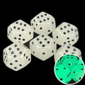 DodecaDice Double D6 Frost White Glow in the Dark 12 Sided Spot 6 x D6 Dice Set