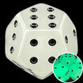 DodecaDice Double D6 Frost White Glow in the Dark 12 Sided Spot D6 Dice
