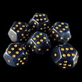 DodecaDice Double D6 Galaxy Glitter Universe 12 Sided 6 x D6 Dice Set