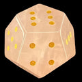 DodecaDice Gemstone Quartz Rose & Gold Double D6 12 Sided Spot D6 Dice