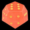 DodecaDice Gemstone Quartz Strawberry & Gold Double D6 12 Sided Spot D6 Dice
