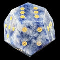 DodecaDice Gemstone Sodalite Light & Gold Double D6 12 Sided Spot D6 Dice