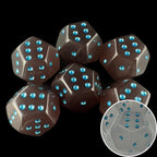 DodecaDice Double D6 Heat Colour Changing Ice Crystal 12 Sided Spot 6 x D6 Dice Set