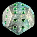 DodecaDice Double D6 Luminous Cyberspace 12 Sided Spot D6 Dice