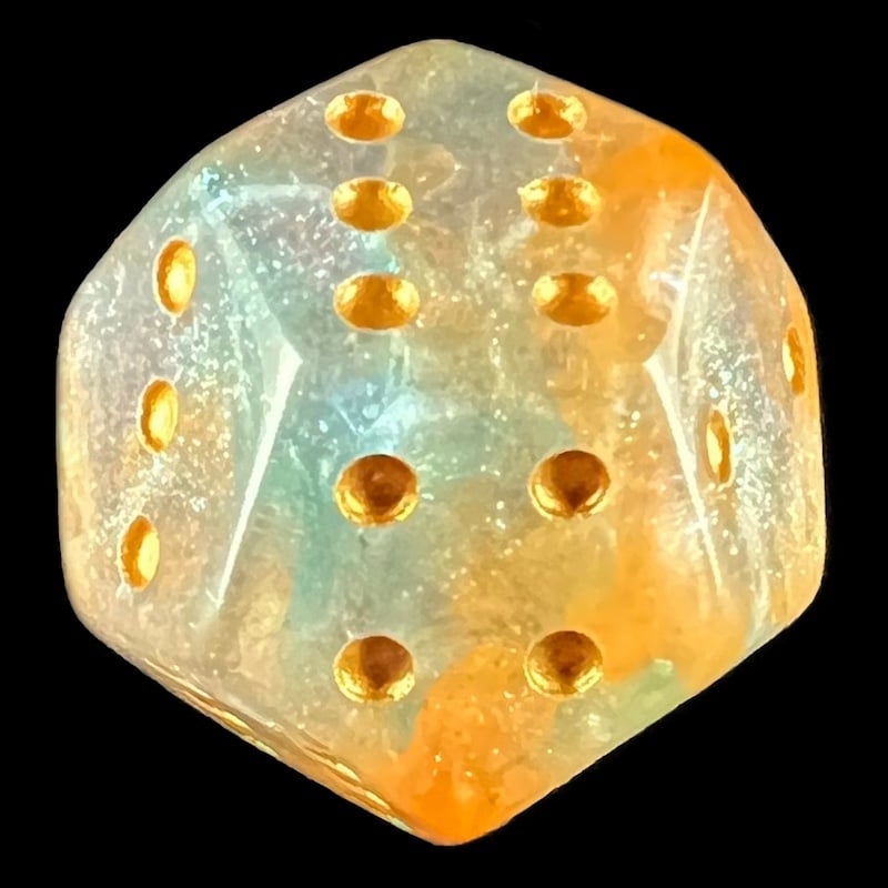 DodecaDice Double D6 Luminous Koi 12 Sided Spot 6 x D6 Dice Set