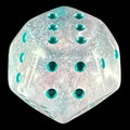 DodecaDice Double D6 Luminous Winter Walker Dust 12 Sided Spot D6 Dice