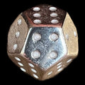 DodecaDice Double D6 Metal Polished Handcrafted 12 Sided Spot D6 Dice