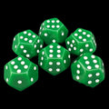 DodecaDiceDouble D6 Opaque Green & White 12 Sided 6 x D6 Dice Set