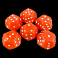 DodecaDice Double D6 Opaque Orange & White 12 Sided 6 x D6 Dice Set