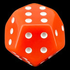 DodecaDice Double D6 Opaque Orange & White 12 Sided 6 x D6 Dice Set