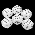 DodecaDice Double D6 Opaque White & Black 12 Sided 6 x D6 Dice Set