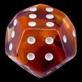 DodecaDice Double D6 Pearl Swirl Purple & Orange 12 Sided Spot D6 Dice