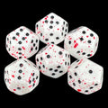 DodecaDice Double D6 Splatter - Red Blood 12 Sided Spot D6 Dice Set
