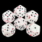 DodecaDice Double D6 Splatter - Red Blood 12 Sided Spot D6 Dice Set