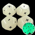 DodecaDice Double Fate/Fudge Frost White Glow 12 Sided Dice Set (4)