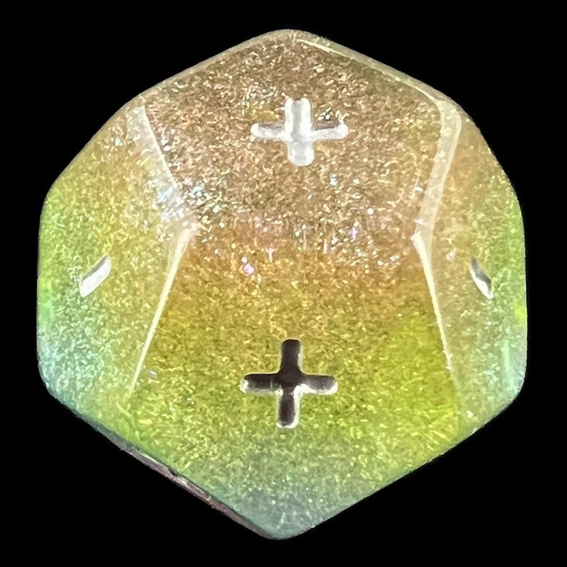 DodecaDice Double Fate/Fudge Luminous Fairy Dust 12 Sided Dice