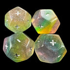 DodecaDice Double Fate/Fudge Luminous Fairy Dust 12 Sided Dice Set (4)