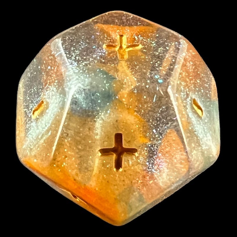 DodecaDice Double Fate/Fudge Luminous Koi 12 Sided Dice Set (4)