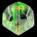 DodecaDice Double Fate/Fudge Luminous Venom 12 Sided Dice