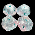 DodecaDice Double Fate/Fudge Luminous Winter Walker 12 Sided Dice Set (4)