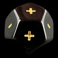 DodecaDice Double Fate/Fudge Opaque Black & Gold 12 Sided Dice