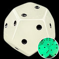 DodecaDice Six-Fold D2 Frost White Glow 12 Sided Spot D2 Dice