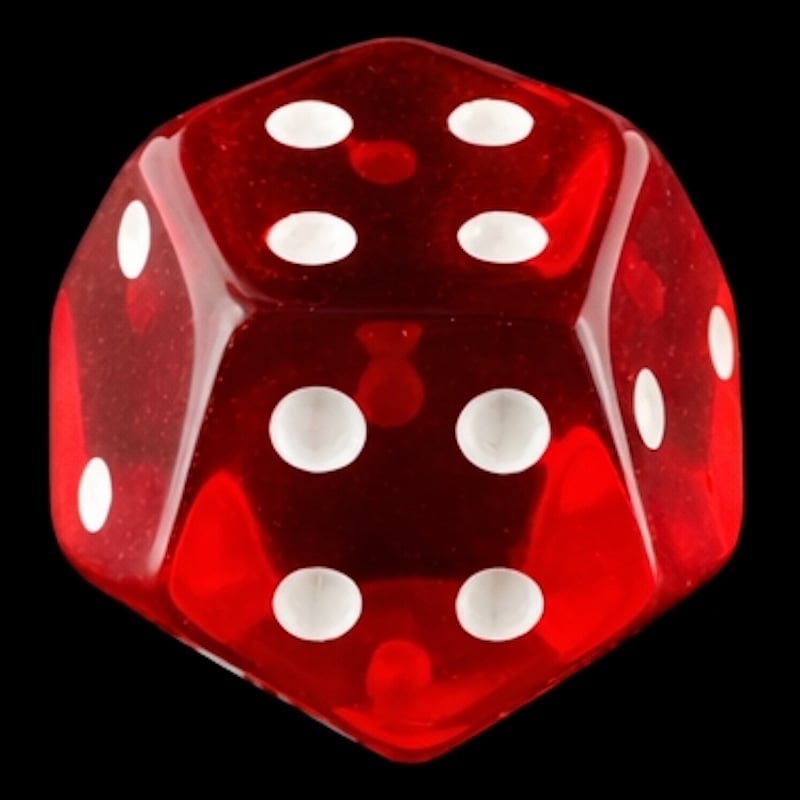 DodecaDice Triple D4 Bright Gem Ruby 12 Sided Spot D4 Dice