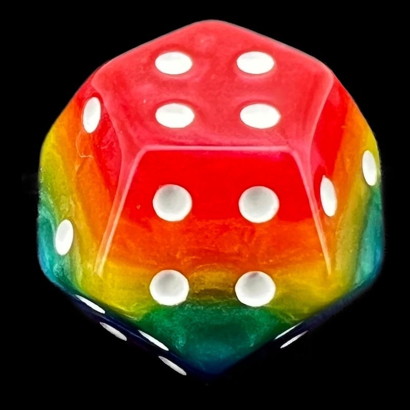 DodecaDice Triple D4 Layer Rainbow 12 Sided Spot D4 Dice