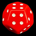 DodecaDice Triple D4 Opaque Red & White 12 Sided Spot D4 Dice