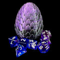 Dragon Egg Green Black & Purple Dice Set