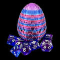 Dragon Egg Green Blue Pink & Purple Dice Set
