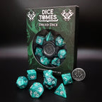 Dice Tomes Druid 7 Dice Polyset + Coin