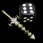 TDSO Miniature Metal Dice Sword Pendant - Bronze