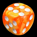 TDSO Duel Orange & Yellow 16mm D6 Spot Dice
