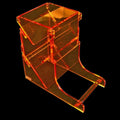 Litko Acrylic Dice Tower Fluorescent Amber - GMG084-ABR