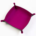 Folding Merino Dice Tray - Berry
