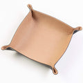 Folding Merino Dice Tray - Camel